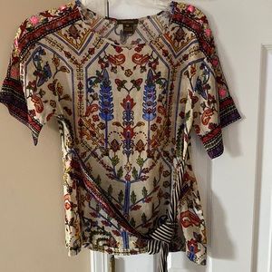 Silk texture, extra small blouse, never worn short sleeve